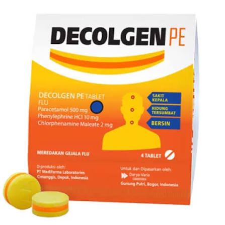 DECOLGEN PE TAB 4'S @25