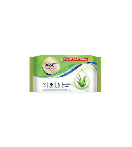 TISSUE PASEO ANTI BACTERIAL WIPES 50'SH
