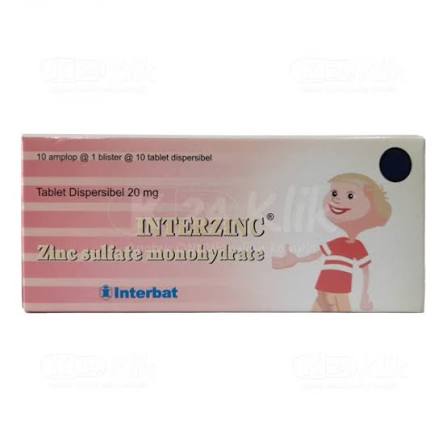 INTERZINC TAB 20 MG@100