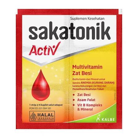SAKATONIK ACTIV MULTIVITAMIN ZAT BESI 6'S @10